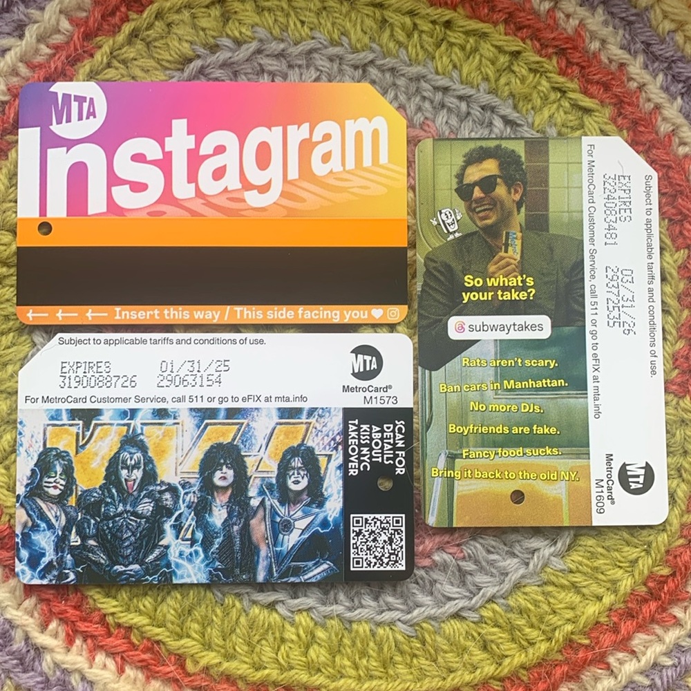 Limited Edition MetroCard Instagram Mta NYCT KISS Metrocard “overheardny”